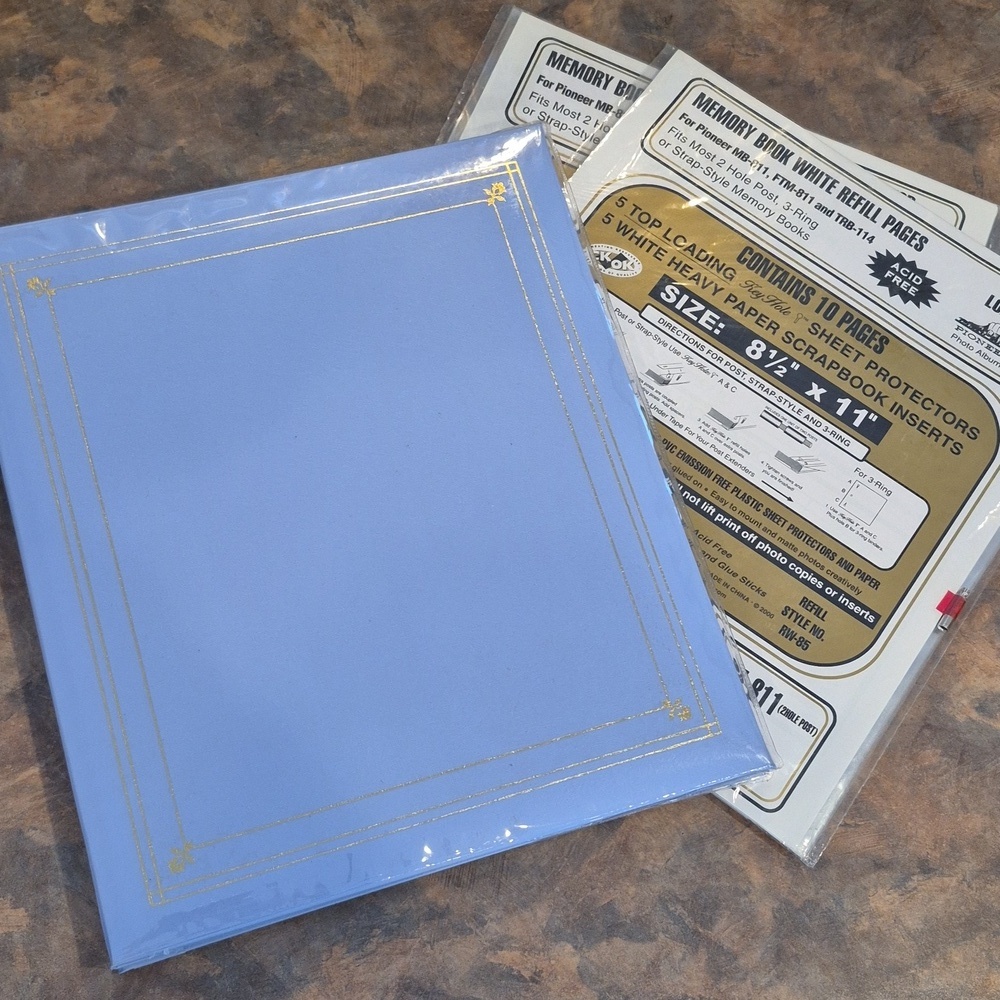 PIONEER Photo Memory Album 8.5" x 11" Scrapbook and Refill Pages